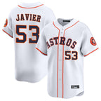 H.Astros #53 Cristian Javier Player White Home Limited Ddoa Stitched Jerseys
