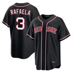 B.Red Sox #3 Ceddanne Rafaela Player Black Out Home Game Ddoa Stitched Jerseys