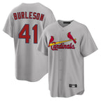 St. Louis Cardinals #41 Alec Burlesona Player Gray Home Game Ddoa Stitched Jerseys