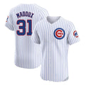 C.Cubs #31 Greg Maddux Player White Limited Elite Home Game Ddoa Stitched Jerseys