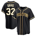 P.Pirates #32 Henry Davis Player Black Fashion Out Home Game Ddoa Stitched Jerseys