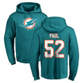 M.Dolphins #52 Patrick Paul Player Aqua LOGO Pullover Hoodies Limited Ddoa Stitched Jerseys