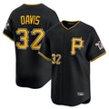 P.Pirates #32 Henry Davis Player Black Alternate Limited Game Ddoa Stitched Jerseys