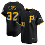 P.Pirates #32 Henry Davis Player Black Alternate Limited Game Ddoa Stitched Jerseys