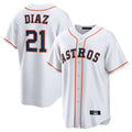 H.Astros #21 Yainer Diaz Player White Home Game Ddoa Stitched Jerseys