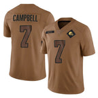 C.Browns #7 Tyson Campbell Player Brown Salute to Service Limited Home Game Ddoa Stitched Jerseys