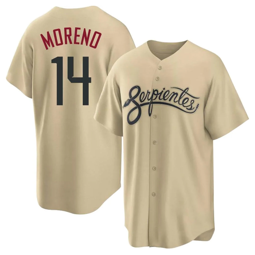 A.Diamondbacks #14 Gabriel Moreno Player Tan City Connect Home Game Ddoa Stitched Jerseys