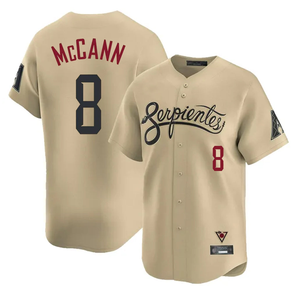 A.Diamondbacks #8 James McCann Player Tan City Connect Limited Home Game Ddoa Stitched Jerseys