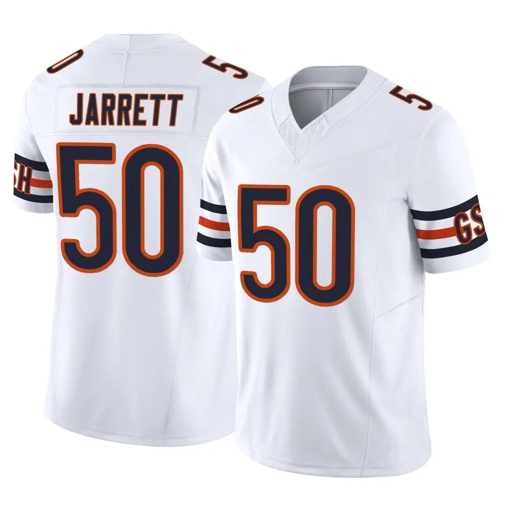 C.Bears #50 Grady Jarrett Player White Vapor F.U.S.E. Limited Home Game Ddoa Stitched Jerseys