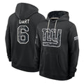 NY.Giants #6 Jaxson Dart Player 2026 Black Logo Pullover Hoodies Limited Game Ddoa Stitched Jerseys