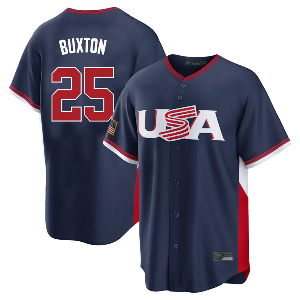 M.Twins #25 Byron Buxton Player Navy USA 2026 World Classic Limited Home Ddoa Stitched Jerseys