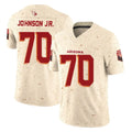 A.Cardinals #70 Paris Johnson Jr. Player Cream Rivalries Collection Vapor Limited Home Game Ddoa Stitched Jerseys