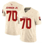 A.Cardinals #70 Paris Johnson Jr. Player Cream Rivalries Collection Vapor Limited Home Game Ddoa Stitched Jerseys