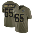 LV.Raiders #65 Tyler Linderbaum Player Olive 2025 Salute To Service Limited Game Ddoa Stitched Jerseys