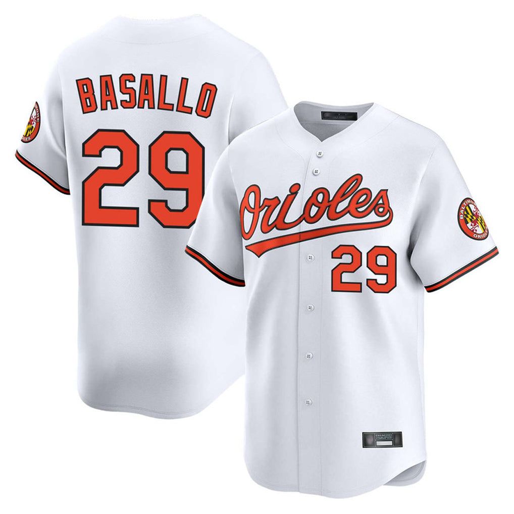 B.Orioles #29 Samuel Basallo Player White Limited Home Game Ddoa Stitched Jerseys