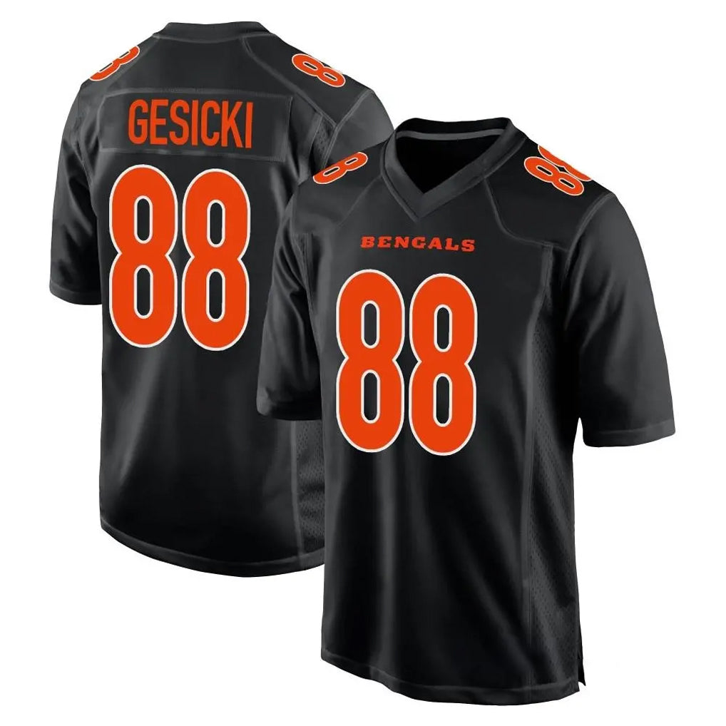 C.Bengals #88 Mike Gesicki Player Black Fashion Game Ddoa Stitched Jerseys
