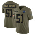 IN.Colts #51 Akeem Davis-Gaither Player Olive 2025 Salute To Service Limited Game Ddoa Stitched Jerseys