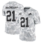 D.Lions #21 Roger McCreary Player Arctic Camo Salute To Service Limited Ddoa Stitched Jerseys