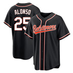 B.Orioles #25 Pete Alonso Player Black Out Home Game Ddoa Stitched Jerseys