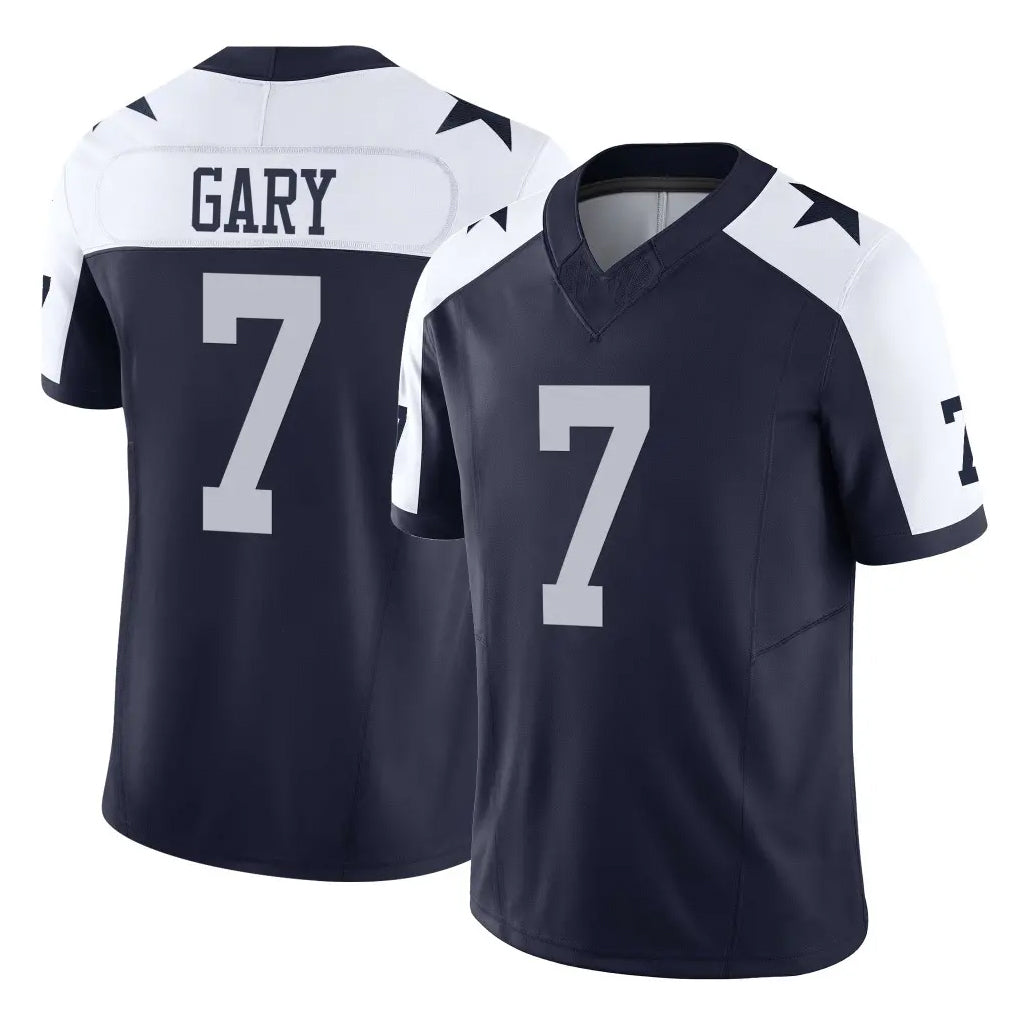 D.Cowboys #7 Rashan Gary Player Navy-White Limited Alternate Vapor F.U.S.E. Home Game Ddoa Stitched Jerseys