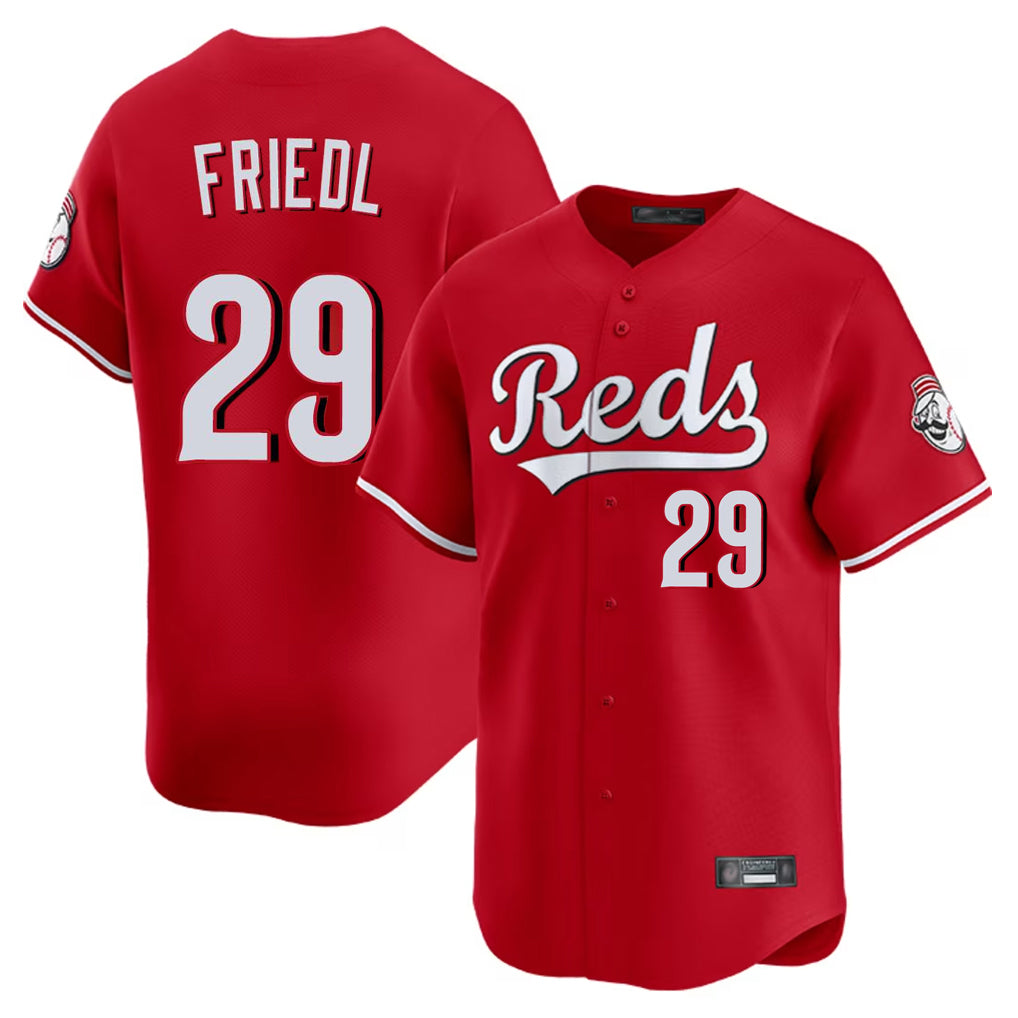 C.Reds #29 TJ Friedl Player Red Home Limited Ddoa Stitched Jerseys