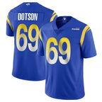 LA.Rams #69 Kevin Dotson Player Royal Limited Vapor Untouchable Home Game Ddoa Stitched Jerseys