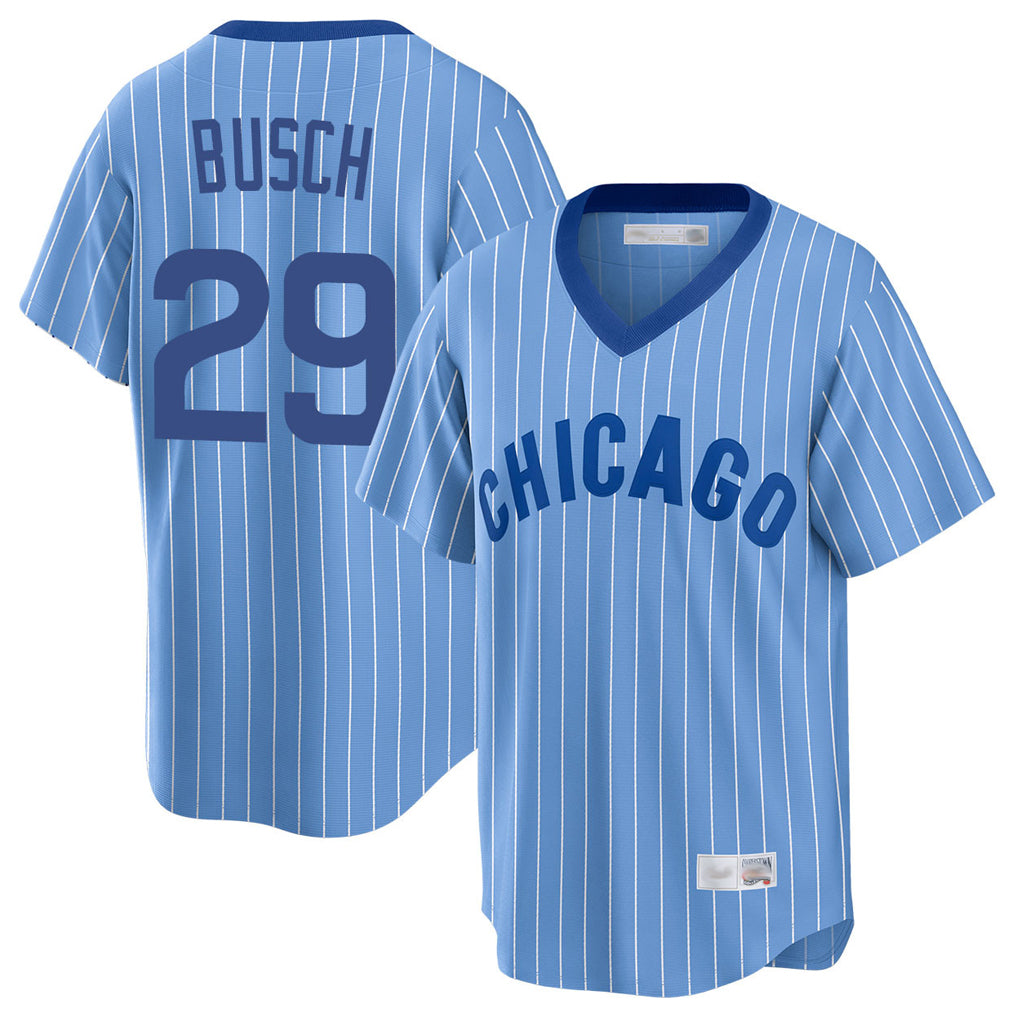 C.Cubs #29 Michael Busch Player Blue T-shirt Cooperstown Collection Limited Ddoa Stitched Jerseys