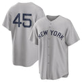 NY.Yankees #45 Gerrit Cole Player Gray Field of Dreams Game Ddoa Stitched Jerseys