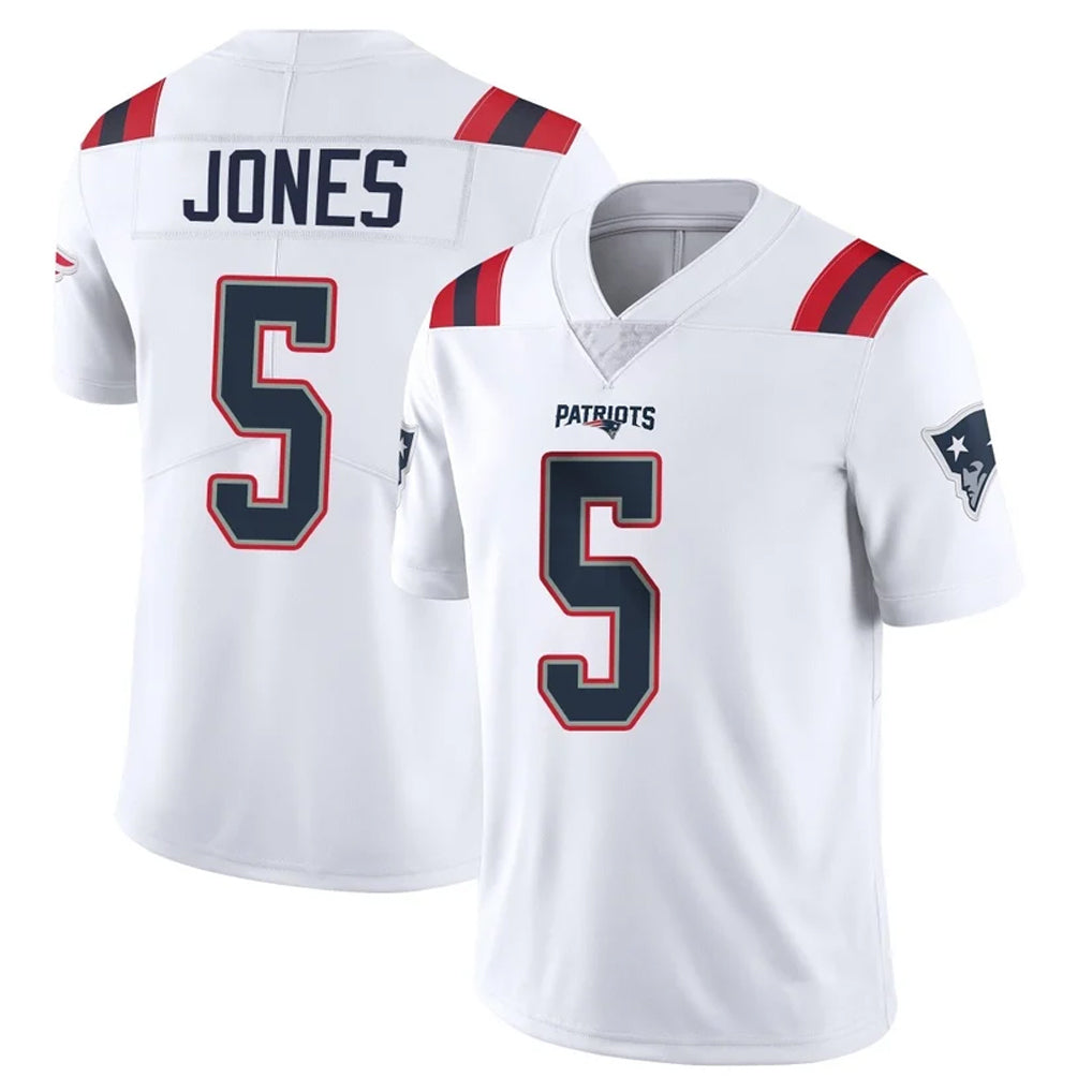 NE.Patriots #5 Dre'Mont Jones Player White Vapor Untouchable Home Game Ddoa Stitched Jerseys