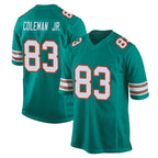 M.Dolphins #83 Kevin Coleman Jr. Player Aqua Alternate Home Game Ddoa Stitched Jerseys