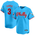 P.Phillies #3 Bryce Harper Player Light Blue Phillies & Eagles Vapor Premier Limited Ddoa Stitched Jerseys