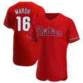 P.Phillies #16 Brandon Marsh Player Red Home Limited Elite Ddoa Stitched Jerseys