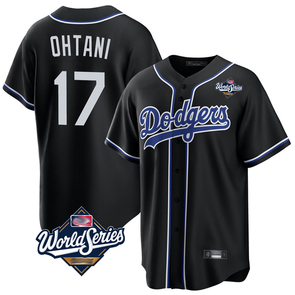 LA.Dodgers #17 Shohei Ohtani Player Black Carbon Limited Home Ddoa Stitched Jerseys