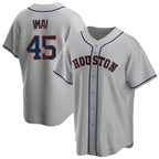 H.Astros #45 Tatsuya Imai Player Gray Home Game Ddoa Stitched Jerseys