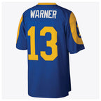 LA.Rams #13 Kurt Warner Player Royal Mitchell & Ness Legacy Retired Limited Ddoa Stitched Jerseys