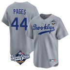 LA.Dodgers #44 Andy Pages Player Gray World Series Game Limited Home Ddoa Stitched Jerseys