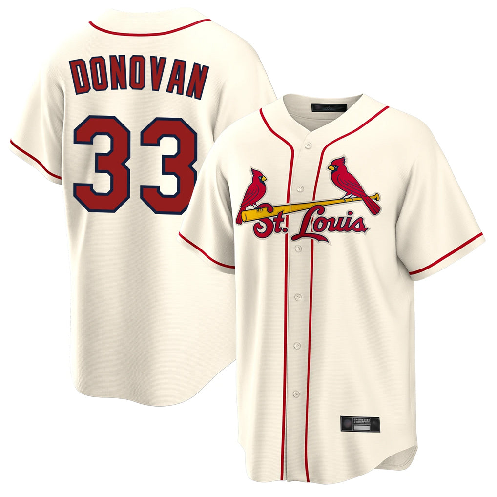 St. Louis Cardinals #33 Brendan Donovan Player Cream Home Game Ddoa Stitched Jerseys