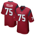 H.Texans #75 Wyatt Teller Player Red Home Game Ddoa Stitched Jerseys
