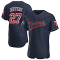 M.Twins #27 Ryan Jeffers Player Navy 60th Home Limited Elite Ddoa Stitched Jerseys
