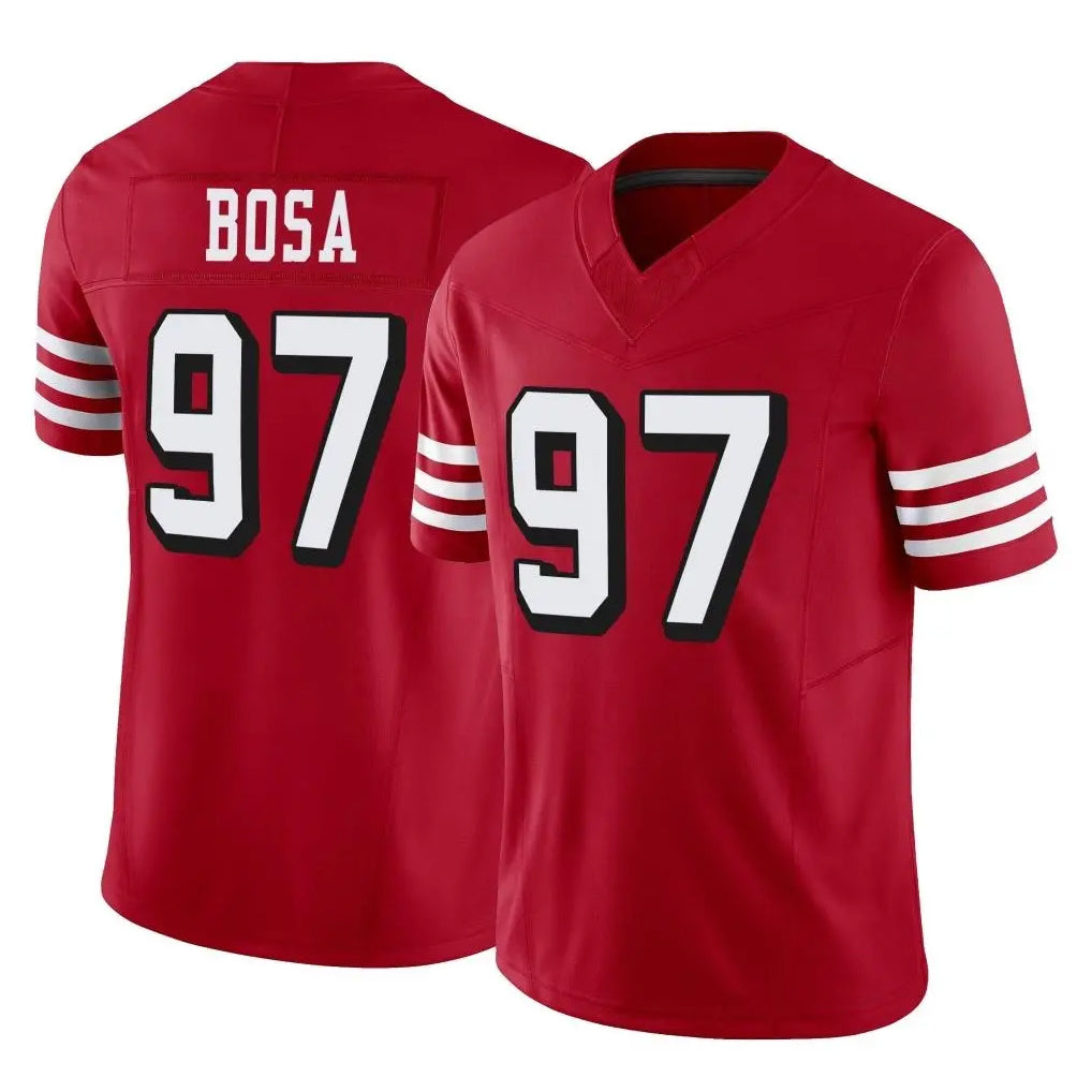 SF.49ers #97 Nick Bosa Player Red Limited Alternate Vapor F.U.S.E. Home Game Ddoa Stitched Jerseys