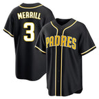 S.Diego Padres #3 Jackson Merrill Player Black 2026 Fashion Home Ddoa Stitched Jerseys