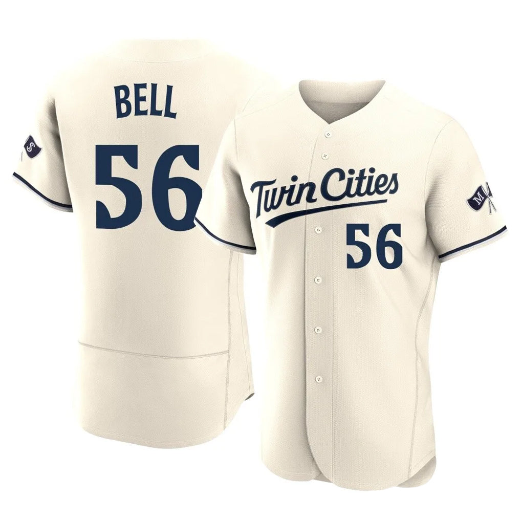 M.Twins #56 Josh Bell Player Cream Home Limited Elite Ddoa Stitched Jerseys