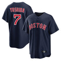 B.Red Sox #7 Masataka Yoshida Player Navy Home Game Ddoa Stitched Jerseys