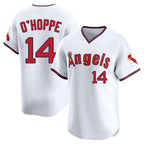 LA.Angels #14 Logan O'Hoppe Player White T-shirt Home Limited Ddoa Stitched Jerseys