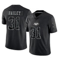 NY.Jets #31 David Bailey Player Stealth Black Limited Reflective Home Game Ddoa Stitched Jerseys
