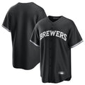 M.Brewers ## Brewers Blank Player Black Game Home Ddoa Stitched Jerseys