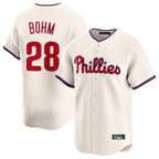 P.Phillies #28 Alec Bohm Player Cream Home Limited Ddoa Stitched Jerseys