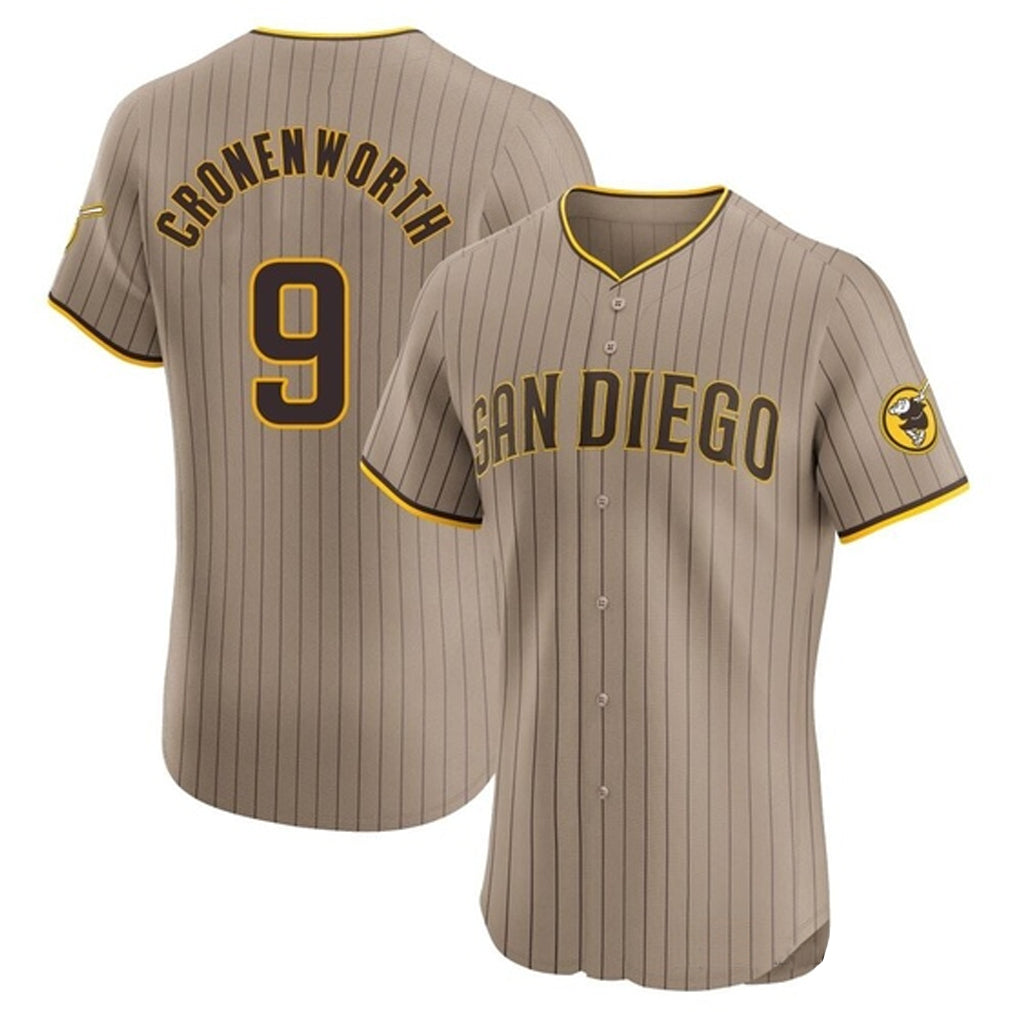 S.Diego Padres #9 Jake Cronenworth Player Khaki Home Limited Elite Ddoa Stitched Jerseys