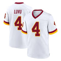 W.Commanders #4 Frankie Luvu Player White Home Game Ddoa Stitched Jerseys