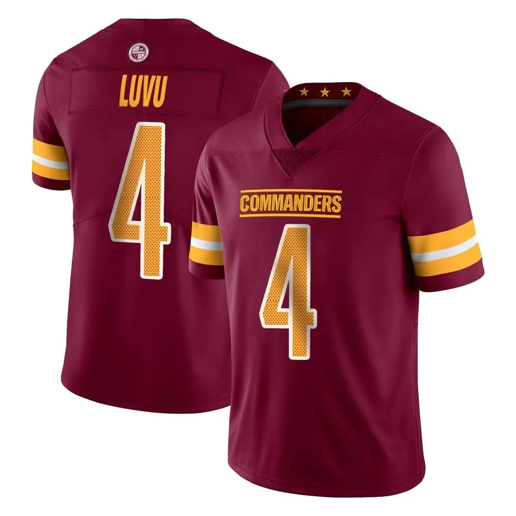 W.Commanders #4 Frankie Luvu Player Burgundy Limited Vapor Home Game Ddoa Stitched Jerseys